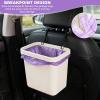 12Rolls Small Blue Trash Bags 3 Liter (0.8 Gal) - Mini Garbage Bags, Perfect for Small Trash Cans in Bathroom, Office, Car - Tear Resistant & Lightweight (Purple) view 4