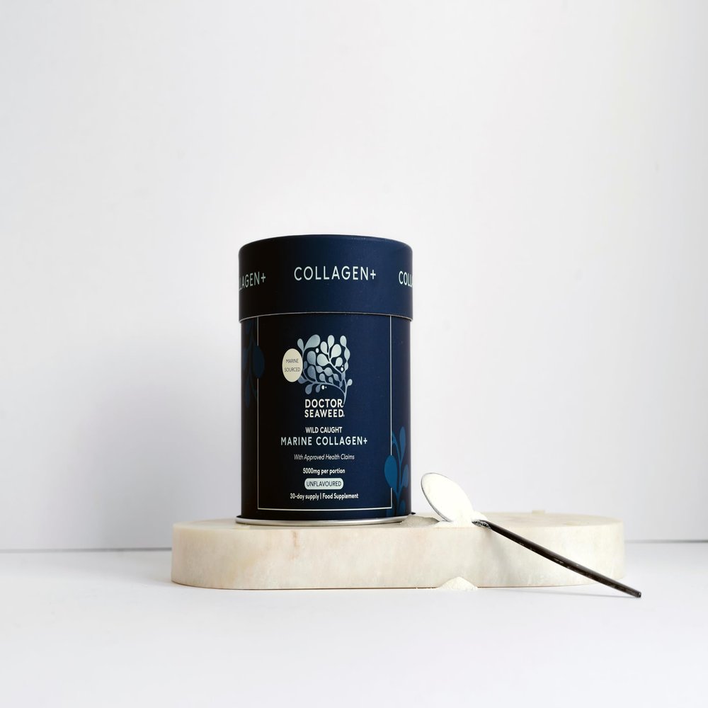Doctor Seaweed Collagen+, Marine Collagen Powder Peptides with Seaweed, 5g Protein per Serving, MSC-Certified Fish Collagen with Iodine for Skin, Hair and Nail Health