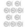 Osmond 10 PCS 63mm Thermometer Pipe Clip-on Dial Thermometer with Spring,Range 0-120, Aluminum Case view 1
