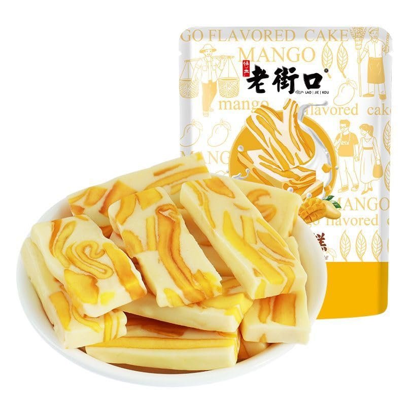 Dried Mango Snacks Cake, Thick Mango Cream Cake 80g/Bag, Preserved Fruit and Candied Cheese, Casual Fruit Snacks, Desserts and Pastries, Afternoon Tea Snack Gifts (3 bags)