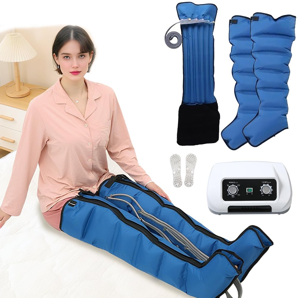 6 Cavities Air Compression Massager - Pressotherapy Recovery Boots for Legs, Arms, Waist, Foot Lymphatic Drainage Massager Circulation Improvement Muscle Relaxation