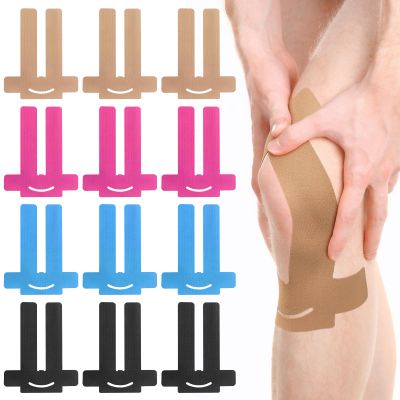 Kinesiology Knee Tape for Knee Pain Elastic Waterproof Kinesiology Pre Cut Sports Tapes Muscle Discomfort Relief Provide Support and Stability Running Sports (12 Skin Color,Blue,Black,Pink-New)