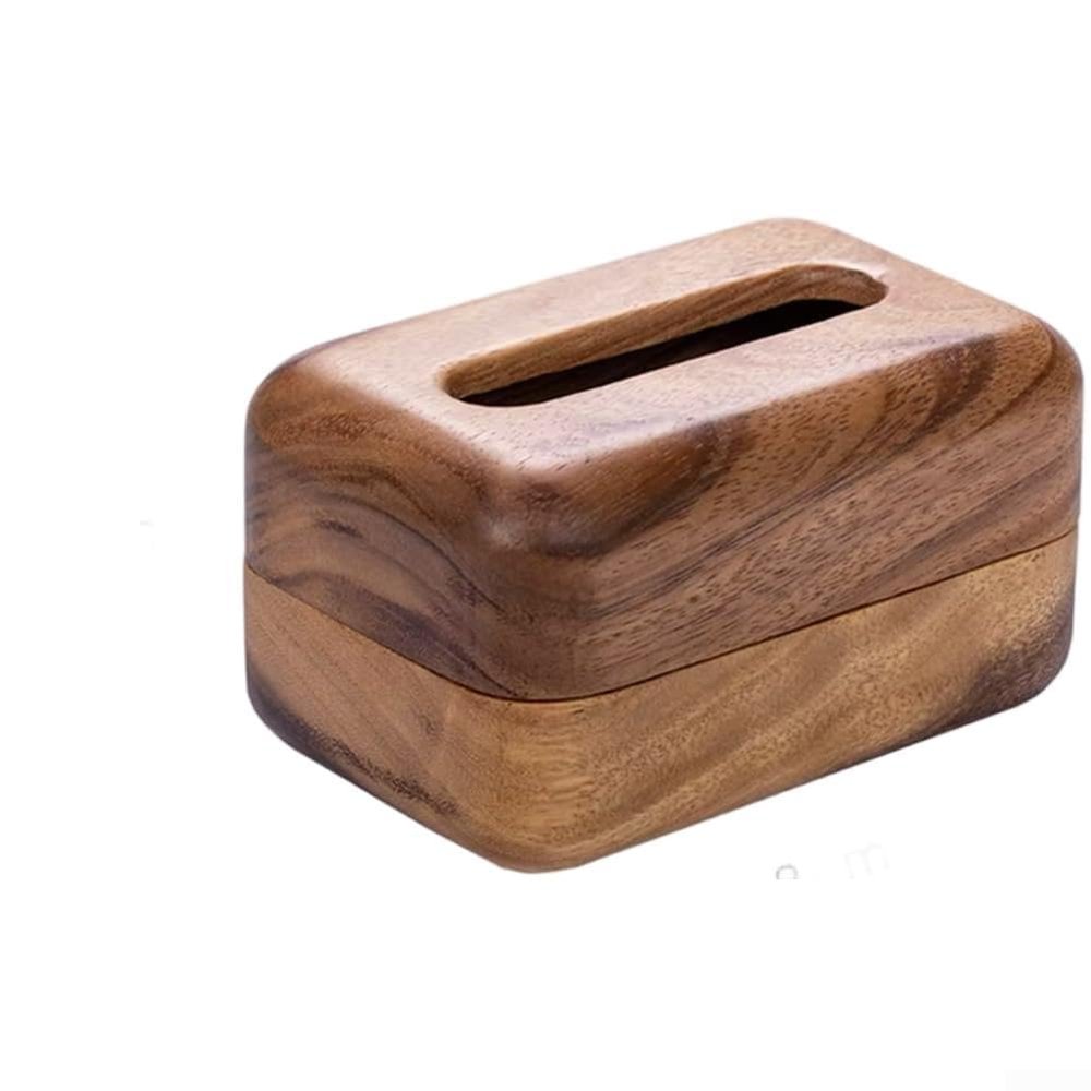 Aprilsunnyzone Removable Paper Towel Holder Tissue Box Crafted From FOR AMERICAN Walnut Wood With Magnetic Closure For Home Use(Standard Model)