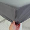 Surwin Massage Table Cover with Face Hole, Massage Bed Fitted Sheet with Elastic Cord Edge Soft Thick Washable Microfibre for Salons SPA and Therapists (G30 Black,80 * 190 * 15cm) view 4