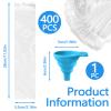 Huakaile 200 Pieces 2.2" x 11" Ice Pop Bags with Zip Seal and Funnel, Non-Reusable Yogurt Freezer Tubes, Clear Freezer Pop Bags for Ice Lolly Juice Fruit Smoothies Cocktail DIY Snacks (400) view 2
