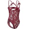 Cocila Garment Lingerie Lace Pajamas Underwear Sexy Women Striptease Outfits (Wine, M) Black Set with Stockings for Sets Naughty Size 14 Red Push Up Bra Womens Outfit Bedroom Bridal Babydoll view 4