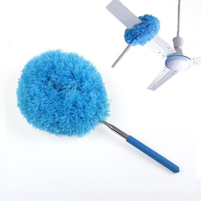 Extendable Ceiling Fan Cleaning Brush, Microfiber Duster Dusting Brush, for Bedrooms, Bathrooms, Kitchens And Living Rooms, Soft Cleaning Tool(Blue)