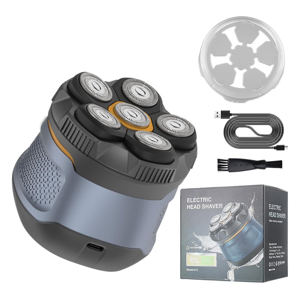 Head Shavers Electric Shaver Waterproof For Bald Men Wet/Dry LED Display Rechargeable Rotary Grooming Kits Multifunctional Hair