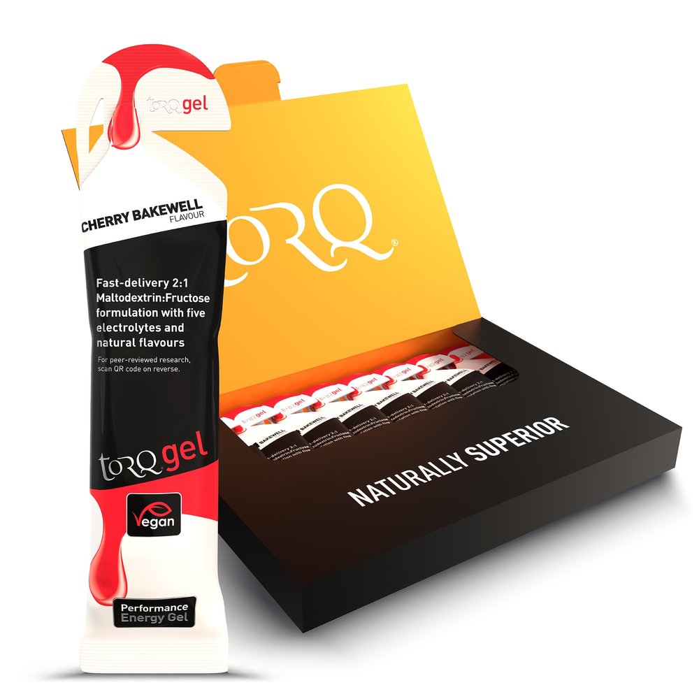 TORQ Running Gels with Electrolytes - 2:1 Maltodextrin: Fructose for Endurance Sports & Optimal Performance | Energy Gels for Running, Cycling & Marathons - 30g Carbs Per Gel | Cherry Bakewell 8