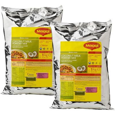 MAGGI Coconut Milk Powder 2x1kg Rich and Creamy Coconut Powder for Curries, Sauces, Desserts and Baking