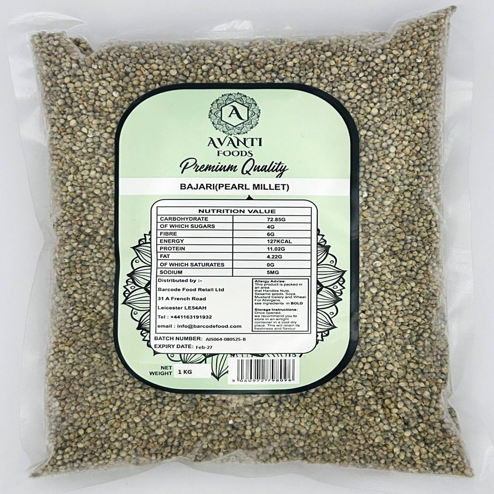 Green Millet (Bajri) 1kg | Premium Quality | High in Protein, Fiber & Minerals | Cleaned & Hygienically Packed | Ideal for Rotis, Khichdi & Healthy Recipes