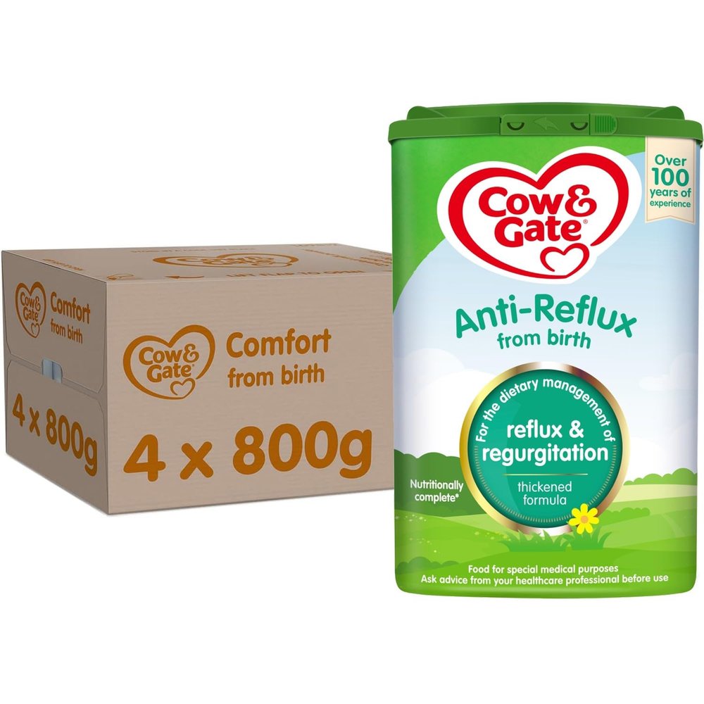 Cow & Gate Anti-Reflux Baby Milk Formula Sutiable From Birth Pack of 4 x 800g