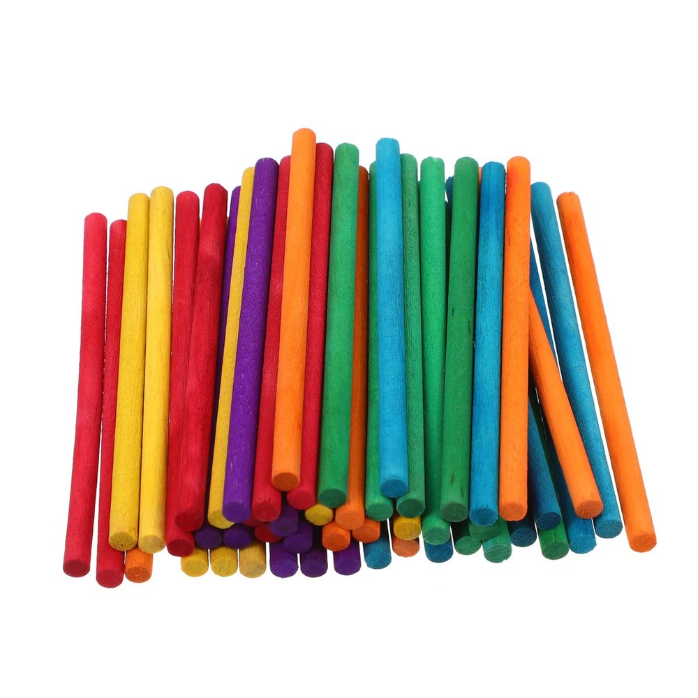 SAFIGLE Wooden Ice Cream Sticks with Comfortable Handle Feel 500 Pcs and Easy to Hold Design, for Ice Cream Making and DIY Crafts, for Model Building and Woodworking Projects