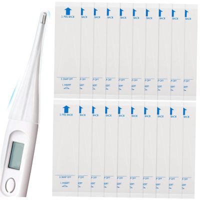 CALLARON 100pcs Disposable Digital Thermometer Probe Covers PE Film Protective Hygiene Sleeves Safe Fit for Accurate Temperature Measurement