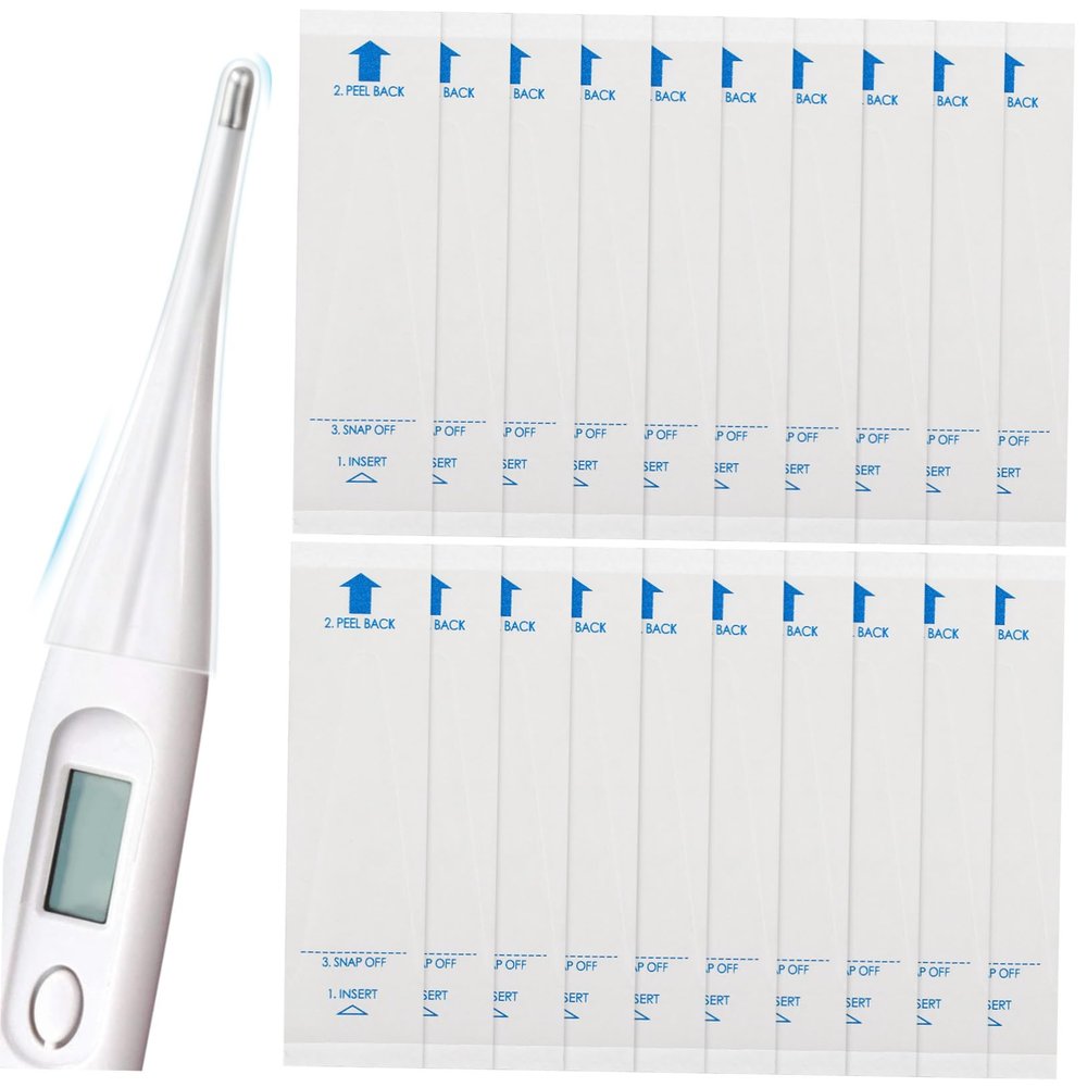 CALLARON 100pcs Disposable Digital Thermometer Probe Covers PE Film Protective Hygiene Sleeves Safe Fit for Accurate Temperature Measurement
