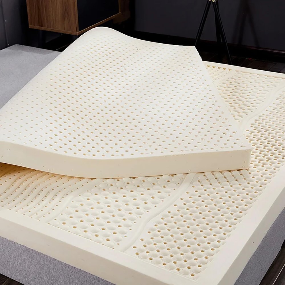 100% Natural Latex MattressQueen/King/Double/Single Full Size 1/2/3/4 Inch Thickness Soft & Supportive Hotel & Family Use with NIC Cover 10cm 135x200cm