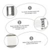 LOLIPPYY 100pcs White Aluminum Buckles Elastic Clips with Compression Force and Remain Elastic after Washing and First Aid Use view 2