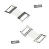 LOLIPPYY 100pcs White Aluminum Buckles Elastic Clips with Compression Force and Remain Elastic after Washing and First Aid Use view 3