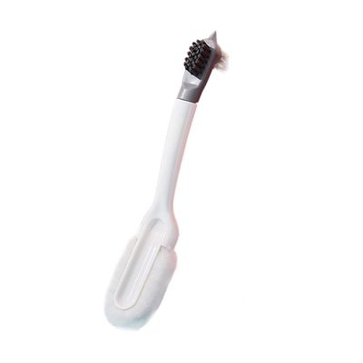 Beaupretty Multipurpose Shoe Cleaner Brush with Three-sided Pp Bristles and Curved Long Handle for Effective Stain Removal and Polishing, for Cleaning Shoes and Boots