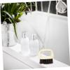 BAZEITFLOW Black Horsehair Shoe Cleaning Brush with Soft Bristles, Hanging Design and Portable Plastic Handle, for Slippers and Difficult-to-reach Places view 3