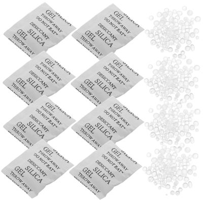 COLLBATH 100pcs Silica Gel Packets for Clothes and Food Storage, Reusable Moisture Absorbers Prolonged Moisture Absorption, White Silica Gel Sachets for Storage Boxes and Food Preservation