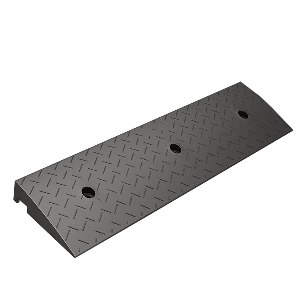 1pc Heavy Duty Portable Anti-Slip Rubber Ramp for Wheelchairs and Equipment - for Steps, Curbs/Loading Docks(H 5.1in)