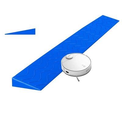 1pc Non-Slip Rubber Wheelchair Ramp - 1-4 Inch Rise Threshold Mat for Home & Outdoor Use(Blue,H 315IN)
