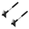 FONDOTIN 2pcs Window Cleaning Tool Glass Squeegee with Ergonomic Handle for Deep Cleaning Windows and Mirrors Black Synthetic Material Double-sided Design for Efficient Home Use view 1