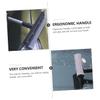FONDOTIN 2pcs Window Cleaning Tool Glass Squeegee with Ergonomic Handle for Deep Cleaning Windows and Mirrors Black Synthetic Material Double-sided Design for Efficient Home Use view 3
