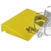 1pc Plastic Threshold Ramp 2.8-5in Height - Wheelchair Scooter Curb Ramp for Driveway and Garage Access(Yellow,4.7in) view 1