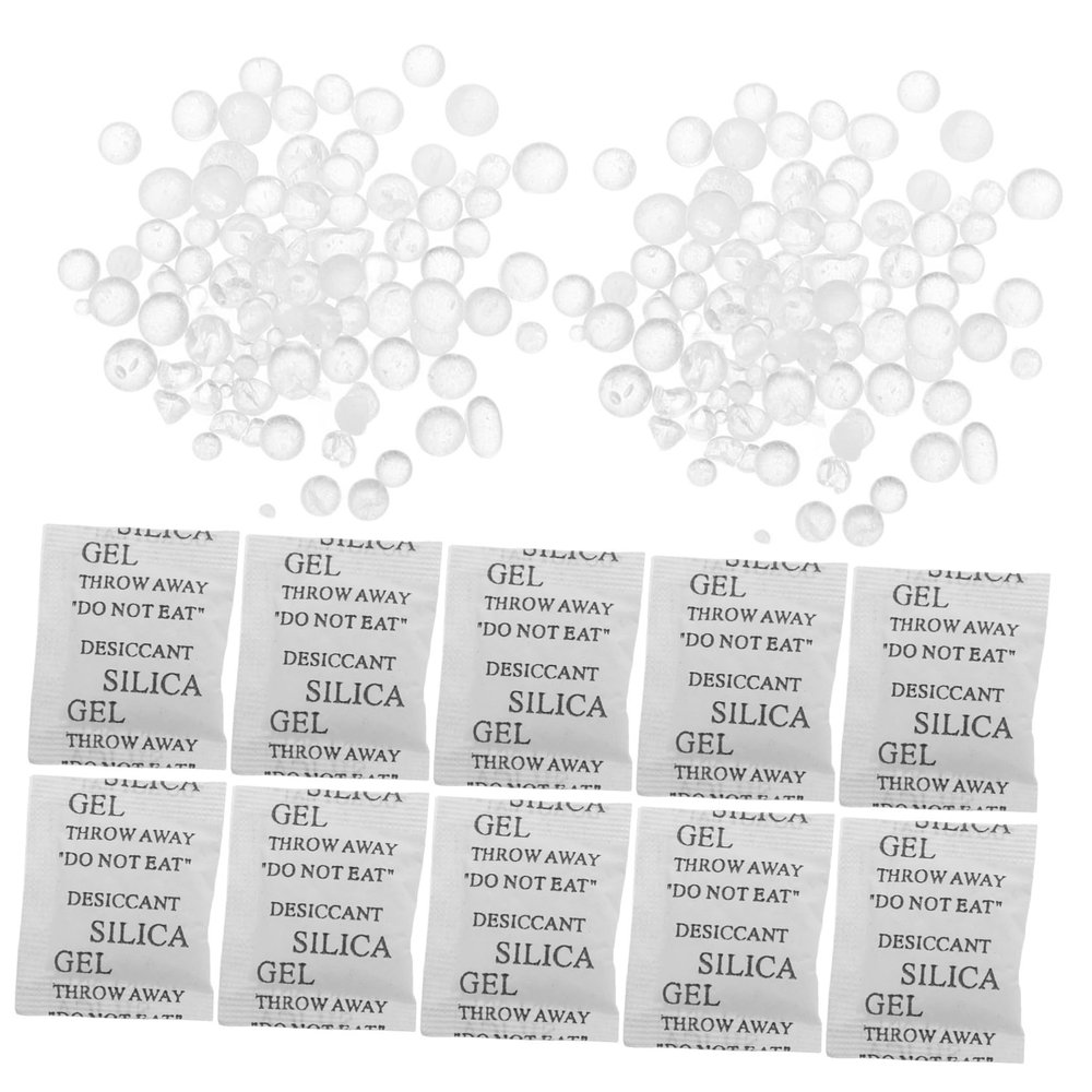 FONDOTIN Silica Gel Moisture Absorbing Packets 2 Gram Desiccant Bags for Food Storage, Electronics, Jewelry, and Closet Humidity Control 100pcs