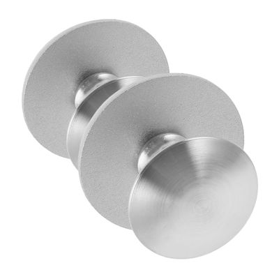 Toddmomy 2pcs Stainless Steel Suction Cup Door Handles for Glass Shower Sliding Doors and Cabinets, Adhesive Mini Pulls with No Drilling, Silver Finish for Bathroom and Wardrobe Use