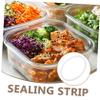 BAZEITFLOW Silicone Bento Gasket Silicone Jar Gasket Insulation Food Bento Lid Seal Ring Lunch Container Seal Replacement for Jars Rings Lid White view 3