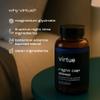 Virtue Night Cap Sleep | Magnesium Glycinate & L-Theanine Sleep Support | 6 Calming Ingredients Sleep Supplement | Natural Sleep Aid | 60 Vegan Capsules view 2