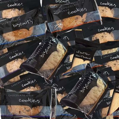 Christmas Luxury Mixed Biscuits Chocolate Chip, Milk Chocolate & Orange, Viennese Fingers, Stem Ginger & Oat Shortcake Perfect for Holiday Sharing, Stocking Fillers & Festive Treats (40 x Pack)