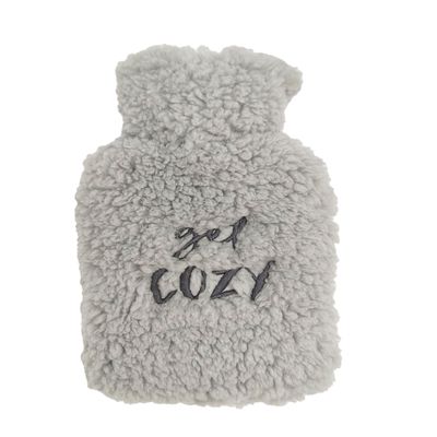 iN Mini Hot Water Bottle with Cover Portable & Compact Heat Therapy for Hands, Neck & Cramps Ideal for Travel, Period Pain Relief & Winter Comfort - Gifts for Women, Men (Grey)