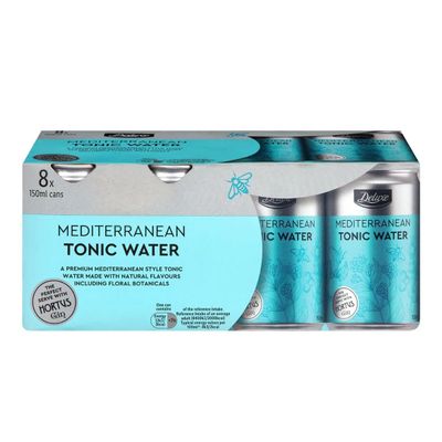 ShopInOne, Tonic Water Light Mediterranean 8 x 150 ml. cans