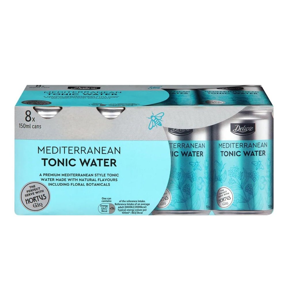 ShopInOne, Tonic Water Light Mediterranean 8 x 150 ml. cans