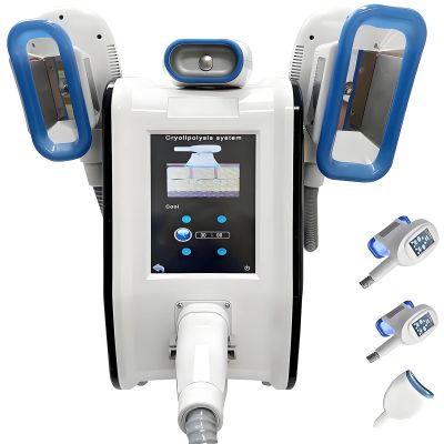 ZenSeFarin Cryolipolysis Slimming Machine Cryolipolysis Fat Freezing Machine Freeze Slimming Machine Cryolipolysis Fat Lipolysis Instrument Burst Fat Slimming Instrument with 3 Handles