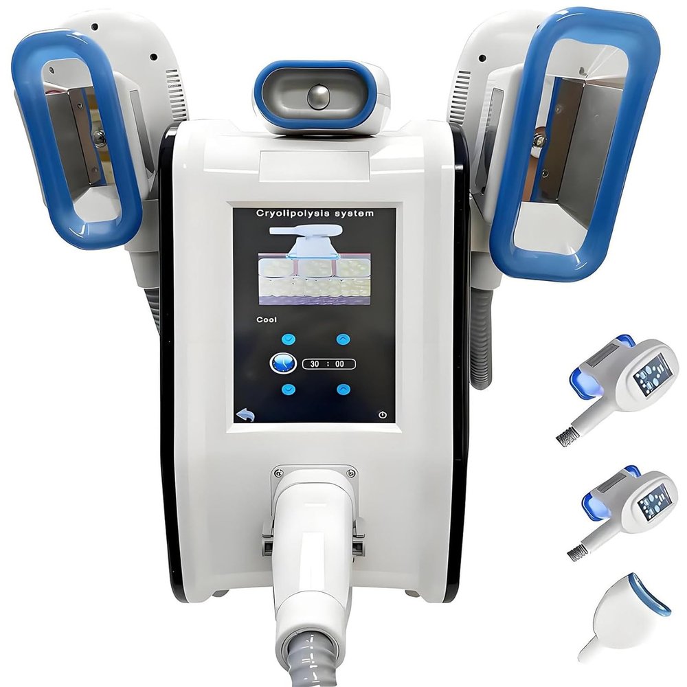 ZenSeFarin Cryolipolysis Slimming Machine Cryolipolysis Fat Freezing Machine Freeze Slimming Machine Cryolipolysis Fat Lipolysis Instrument Burst Fat Slimming Instrument with 3 Handles