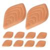 TOPPERFUN Brown Sugar Softener Disc Leaf Shape 10pcs Terracotta Sugar Moisture Absorber Reusable Food Storage Container Preservation Tool for Dried Fruits and Spices view 1