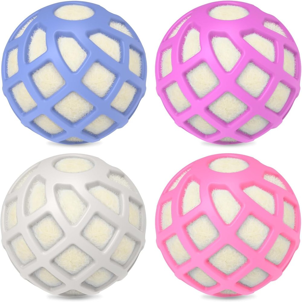 Zhangzitao Silicone Dryer Balls,Natural Fabric Softener, Reusable, Reduces Clothing Wrinkles and Saves Drying Time, XL 3" Pack of 4