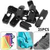 25 Pieces Pull Tabs Cord End Clips for Shoe Laces, For Backpacks, Parachute Cords, and Outdoor Gear, Plastic Material with Secure Grip for Ropes less than 3 5mm view 4
