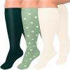 Compression Socks for Women Wide Calf, Plus-Size Wide Leg High Stretch Socks, For Athletic Running Cycling (2XL,3Pcs-23) view 1