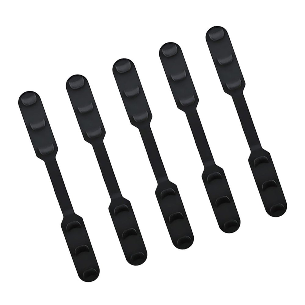 BESTYASH 5pcs Adjustable Black Silicone Mask Band Extension Buckles Elastic Ear Rope Buckle Mask Accessories for Men and Women Comfortable Fit