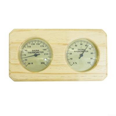 2in1 Sauna Thermometer And Hygrometer With Cedar Wood for Steam Room, Temperature And Humidity Monitoring In Various Sauna Environments