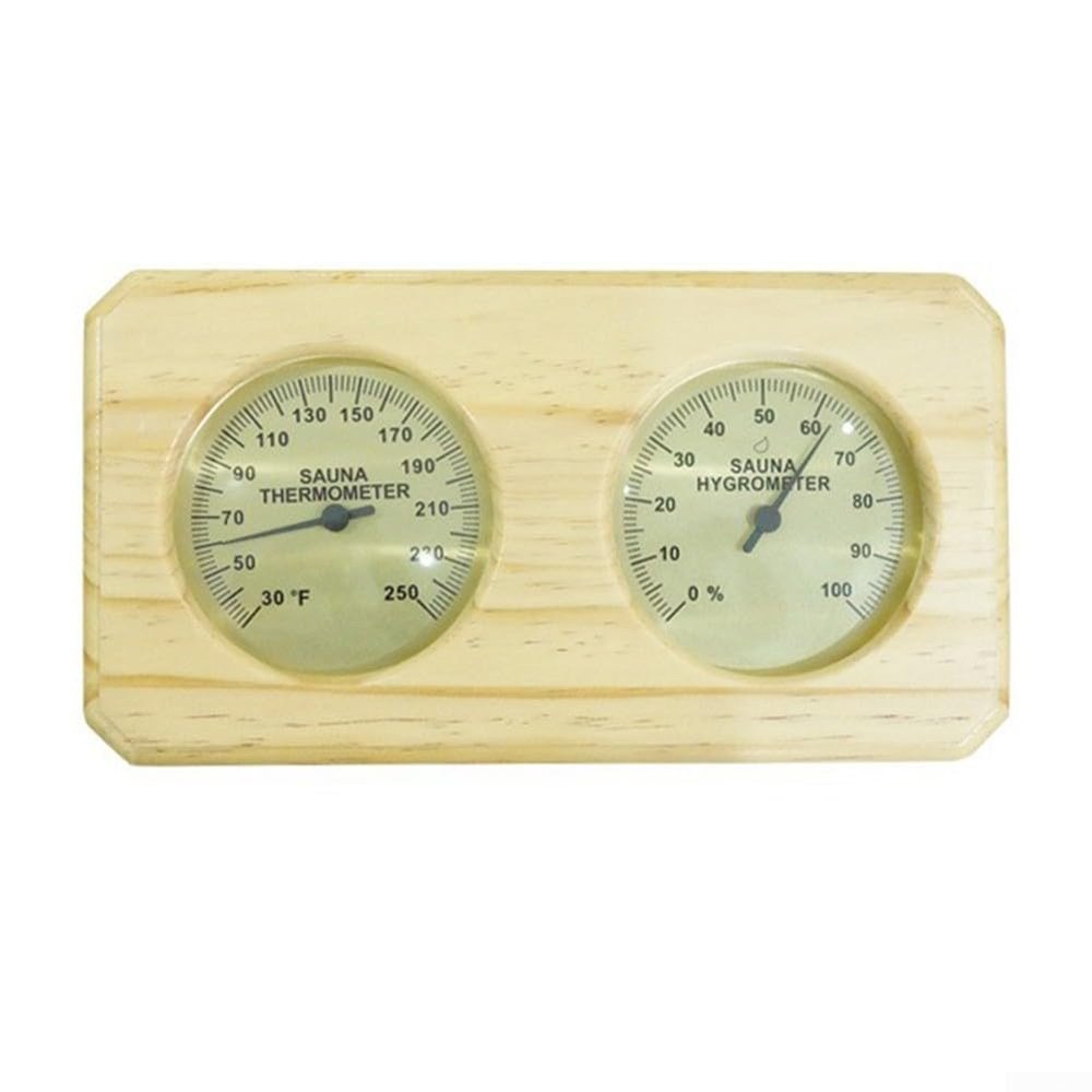 2in1 Sauna Thermometer And Hygrometer With Cedar Wood for Steam Room, Temperature And Humidity Monitoring In Various Sauna Environments