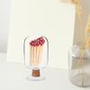 Warmhm Glass Match Storage Jar with Wood Stopper, Decorative Holder view 2