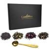 Tea Sampler Gift Set with Spoon, 4 Loose Leaf Teas, Camellios view 1