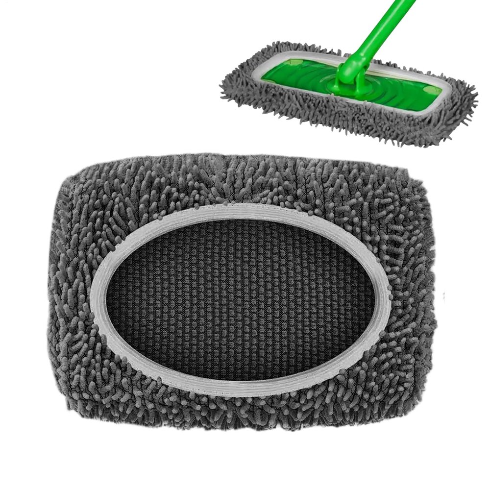 yupeuooe Mopping Pads - Chenille Mops Pads | Reusable Chenille Covers for Wet Dry Cleaning Floor Laminate Hardwood Sweeping Household